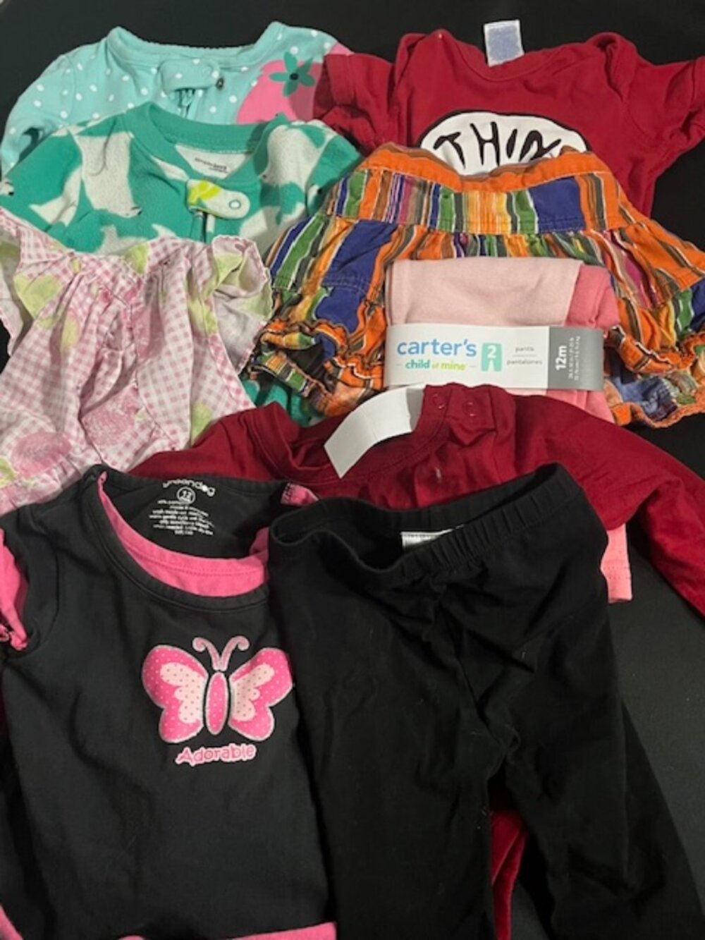 Lot of 10 Girls Clothes Size 12 Months